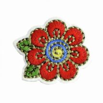 Stephanoise Flower Iron On Patch Motif