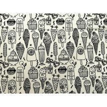 Rico 100% Cotton Fabric Black & White