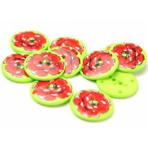 Dill Round Flower Buttons