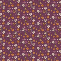 Art Gallery Fabrics Autumn Vibes 100% Cotton Poplin Fabric Cozy Ditzy Plum
