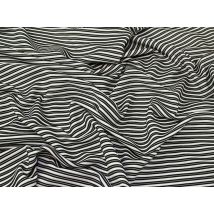 Lady McElroy Polyester Rib Stretch Knit Fabric Black & White