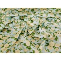 Liberty London Carline Rose Belgravia Silk Satin Fabric Lemon