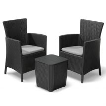 Keter Set da Pranzo per Esterni 3 pz Iowa Grafite 223929cod mxl 71722