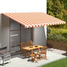 Tessuto di Ricambio per Tenda da Sole Giallo e Arancio 5x3 m cod mxl 9524