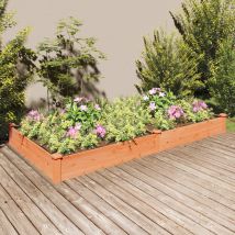 Fioriera da Giardino Fodera Marrone 240x120x25cm Massello Abete 364302