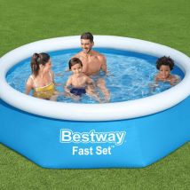 Bestway Piscina Gonfiabile Rotonda Fast Set 244x61 cm 57265 3202657