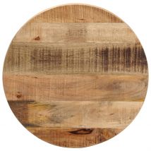Piano per Tavolo Ø 40x1,5cm Rotondo Legno Massello Grezzo Mango 370000