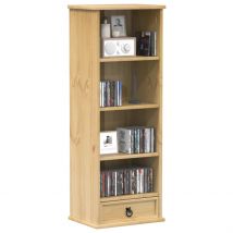 Mobile Porta CD Corona 40x30x110 cm in Legno Massello di Pino 4005683