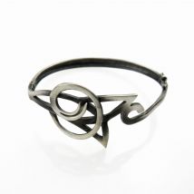 Luna II - bransoletka srebrna oksydowana