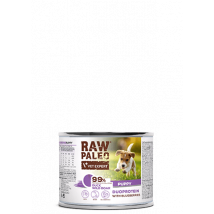 Hundenassfutter – Raw Paleo Puppy Ente &amp; Wildschwein und Blaubeeren 200g Dose