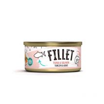 Mr. Bandit Fillet 80g – Saftige Fleischstücke für Katzen Thunfisch mit Lachs