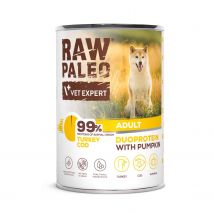 Hundenassfutter – Raw Paleo Adult Truthahn &amp; Kabeljau und Kürbis 400g Dose