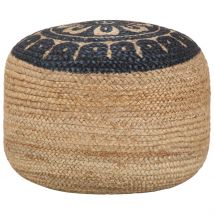 Pouf fait à la main Bleu 45 x 30 cm Jute