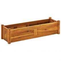 Lit surélevé de jardin Bois d&apos;acacia 100x30x25 cm