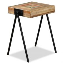 Table d&apos;appoint Teck massif de récupération