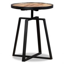 Table d&apos;appoint ronde Teck massif de récupération