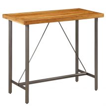 Table de bar Teck recyclé massif 120x58x106 cm