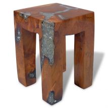 Tabouret Bois de teck massif et résine