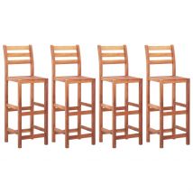 Chaises de bar lot de 4 bois d&apos;acacia solide