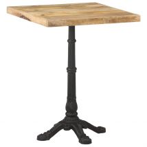 Table de bistro 60x60x77 cm Bois de manguier brut