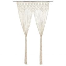 Rideau en macramé 140x240 cm Coton