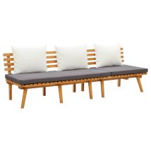 Lit de repos de jardin 200x65 cm Bois d&apos;acacia solide
