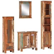 Ensemble de meubles de salle de bain 4 pcs bois massif récupéré