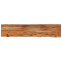 Étagère murale rectangulaire massif acacia bordure assortie