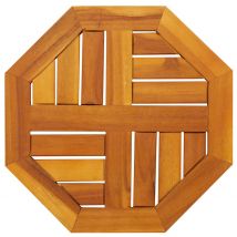 Dessus de table 40x40x2 cm octogonal bois massif d&apos;acacia