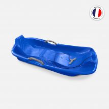 Trineo azul de 2 plazas con frenos, cuerda y asa de trineo, Made in France | sweeek