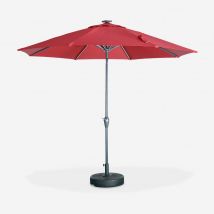 Parasol LED redondo 2.7m, Rojo