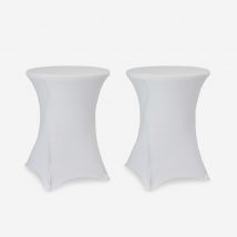 Pair of protective covers for event tables, White