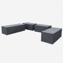 Protective covers for Tripoli and Verona garden sofa set, Charcoal Grey