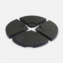 Set of 4 rounded weight slabs 48x48cm, Black