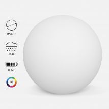 Bola LED impermeable de 50cm, 16 colores, Blanco