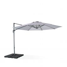 3.5m round cantilever parasol, Light Grey