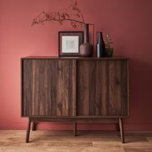 Decorative Wood Buffet Storage, 115cm, Dark wood colour