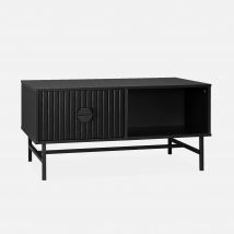 Coffee table with drawer and storage nook, Black