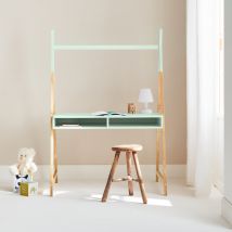 Tipi-style pinewood kids desk, Celadon Green