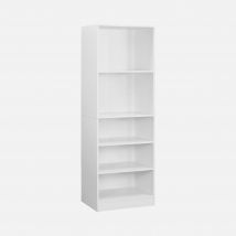 Modular open wardrobe shelf unit, White