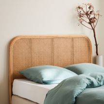 Natural rattan and cane headboard, double or queen beds, Natural