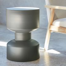 Metal side table, Ø30x H 47cm, Charcoal Grey