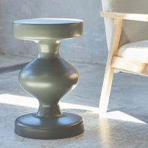 Side table, end of sofa, metal bedside table, Ø29.5 x H 47cm, Charcoal Grey