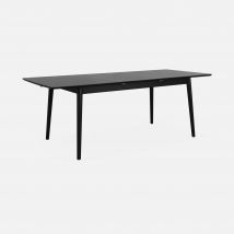 6 to 8-seater extendable rectangular dining table, 160-210cm, Black