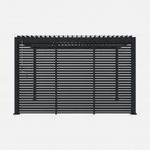 3x4m louvered aluminium pergola Triomphe + 3 shutters 130cm, Anthracite