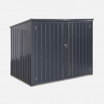 Cubo de basura doble de acero galvanizado con 1,75m², Antracita