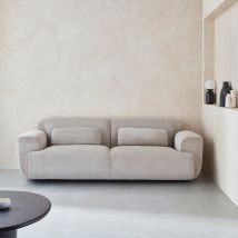 3-seater corduroy sofa, Greige