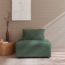 Sillón de diseño para sofá modular de pana, Verde