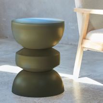 Mesa auxiliar o mesita de noche metal, Verde