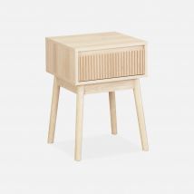 Bedside table with one drawer, Natural